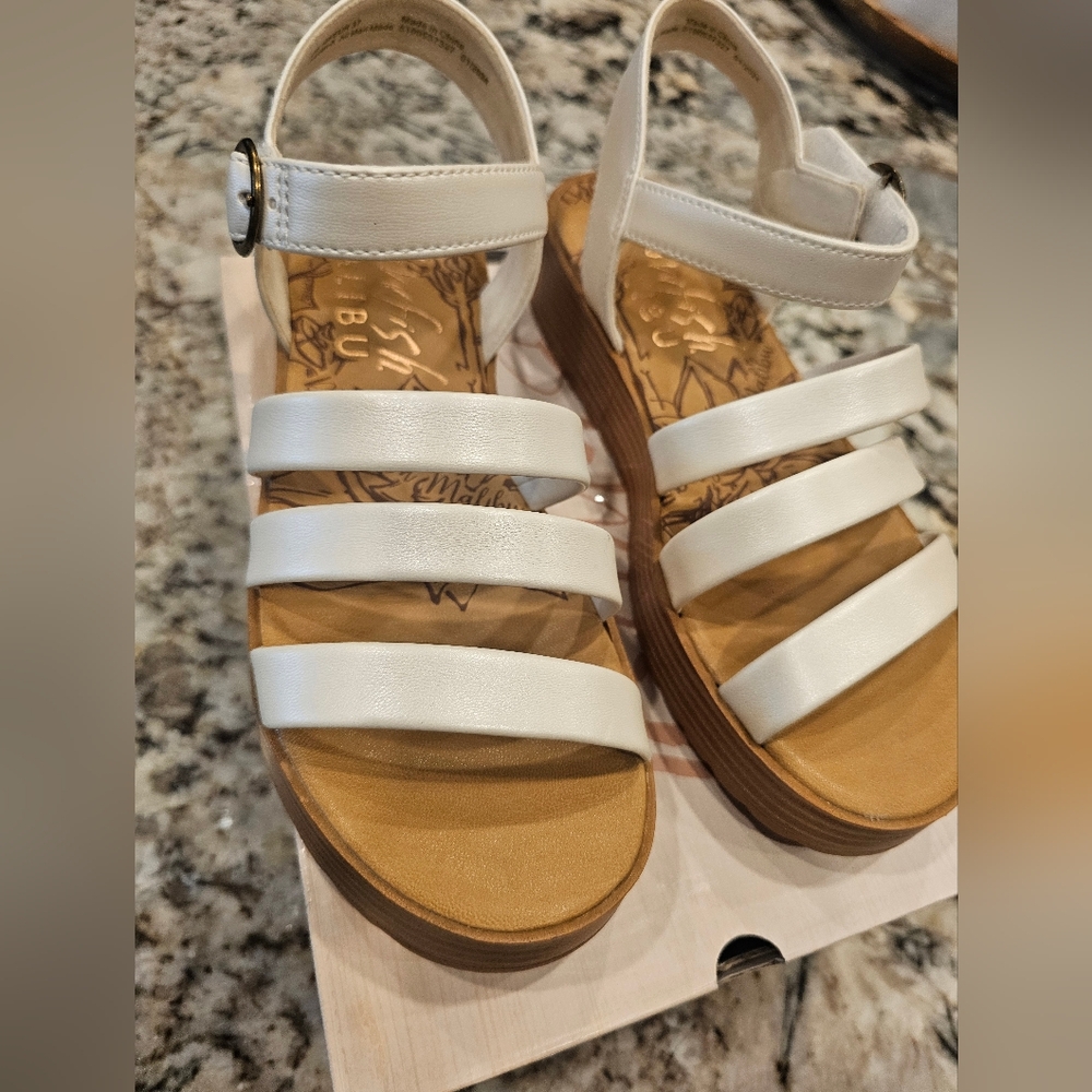 Blowfish White Malibu Sandals 5